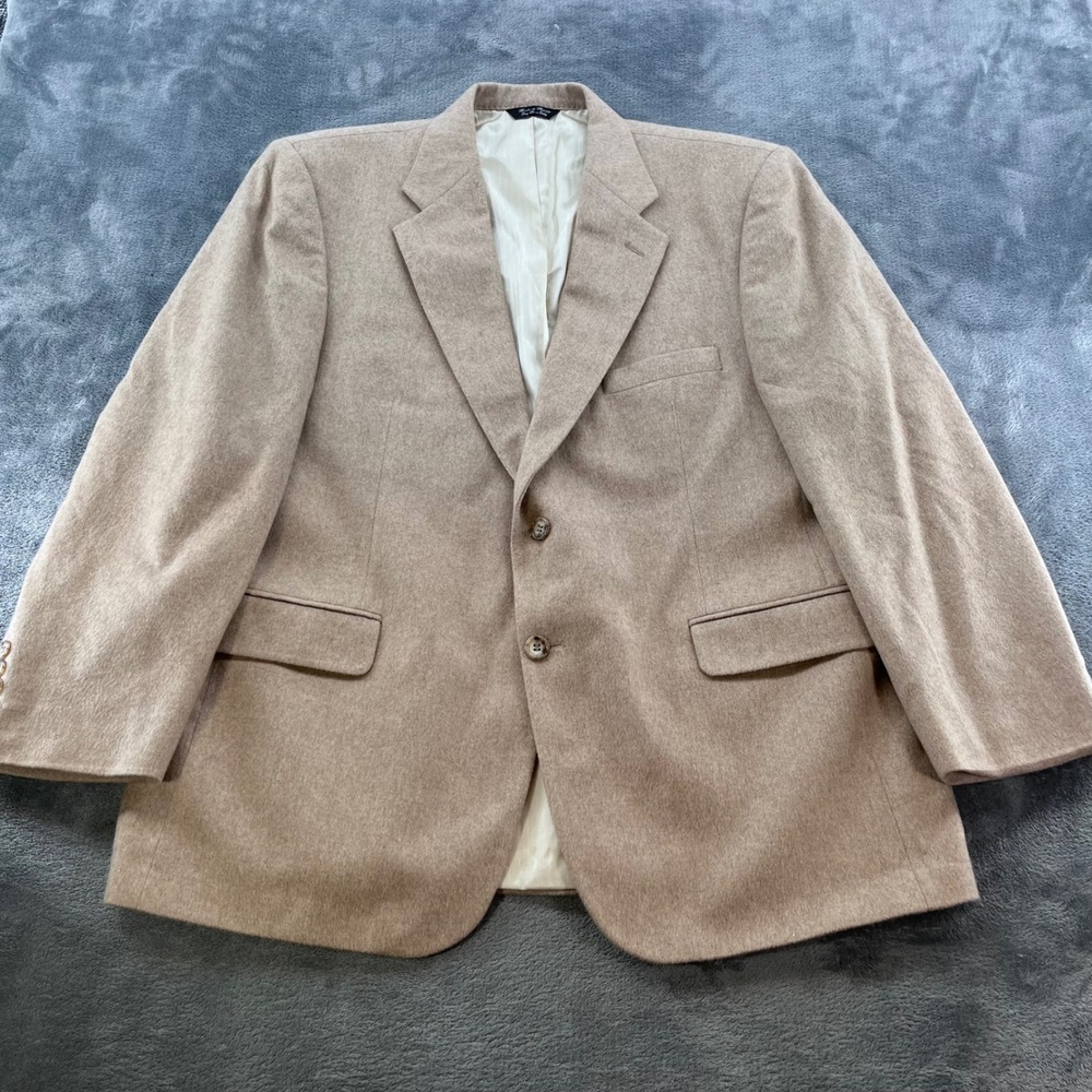 Joseph & Lyman 100% Cashmere Blazer Tan Camel Sport Coat Bloomingdales Mens
